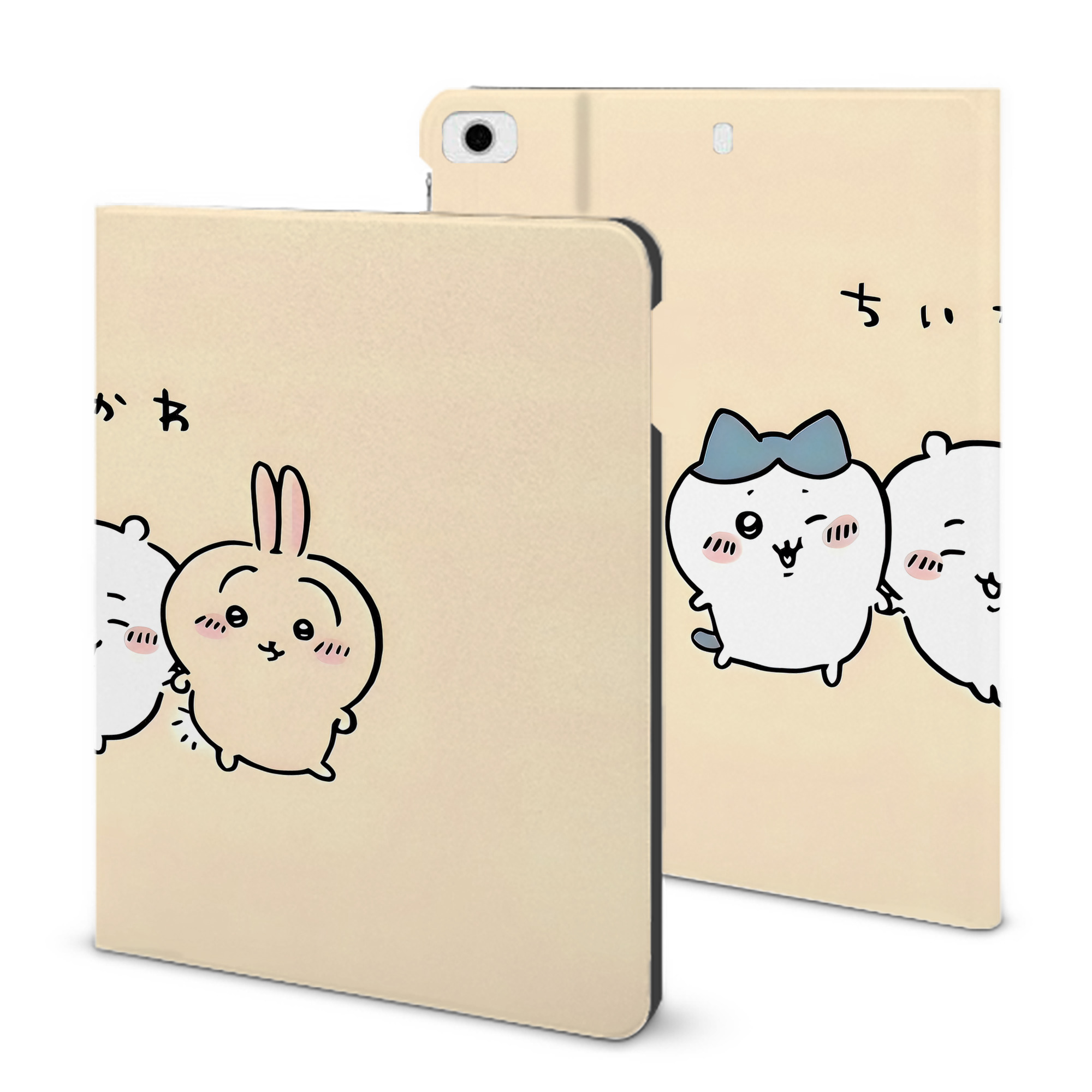 （画像用） ちいかわ Chii-kawa IPad ケース ブック型 PUレザー TPU 耐衝撃 軽量 薄型 ペン収納なし 全面保護 IPad 各モデル対応